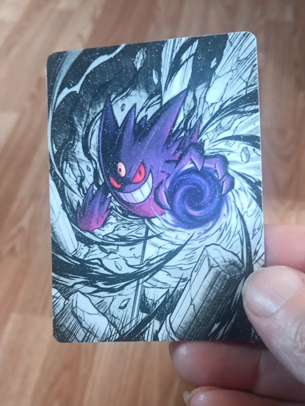 Pokemon Gengar Spiral Artwork - Purple and Black